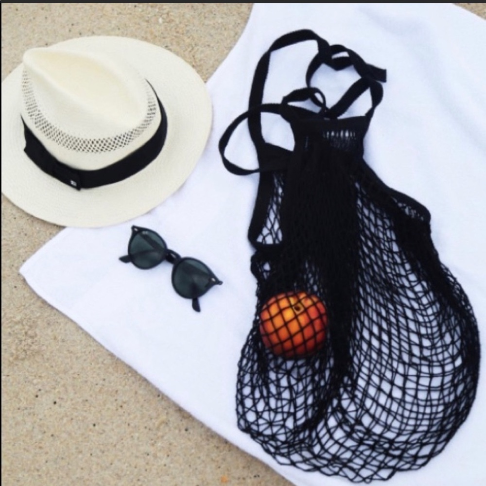 Parisienne Cotton Market Open Net Tote Bag - Picture 2 of 4